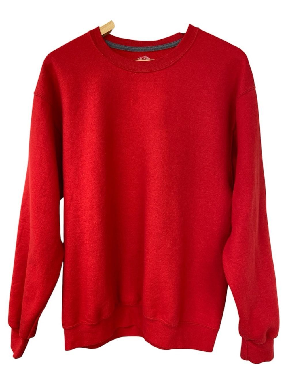 Fruit of the Loom Men's Bright Red Crewneck Sweatshirt Size L